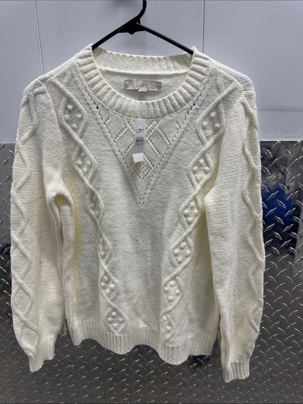 NWT!!! LOFT cable knit pullover sweater Medium